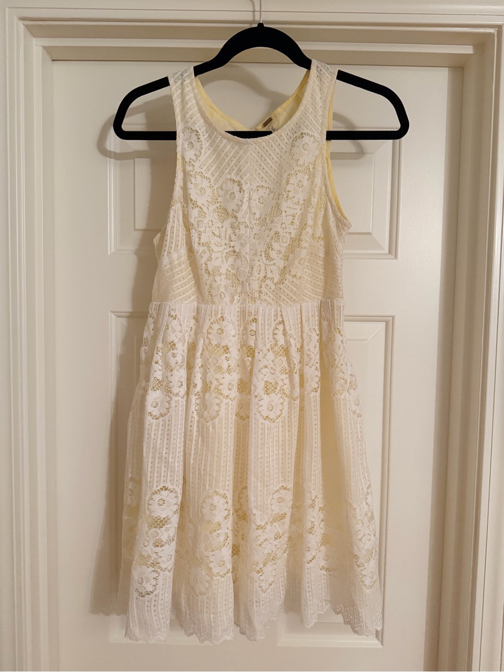 Free People Embroidered/Lace Open Back Dress